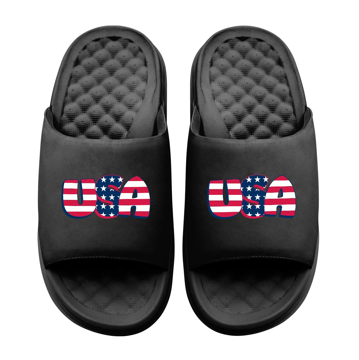 USA Flag Wordmark Motive Slide Sandals sold by Zulily product image thumbnail 2