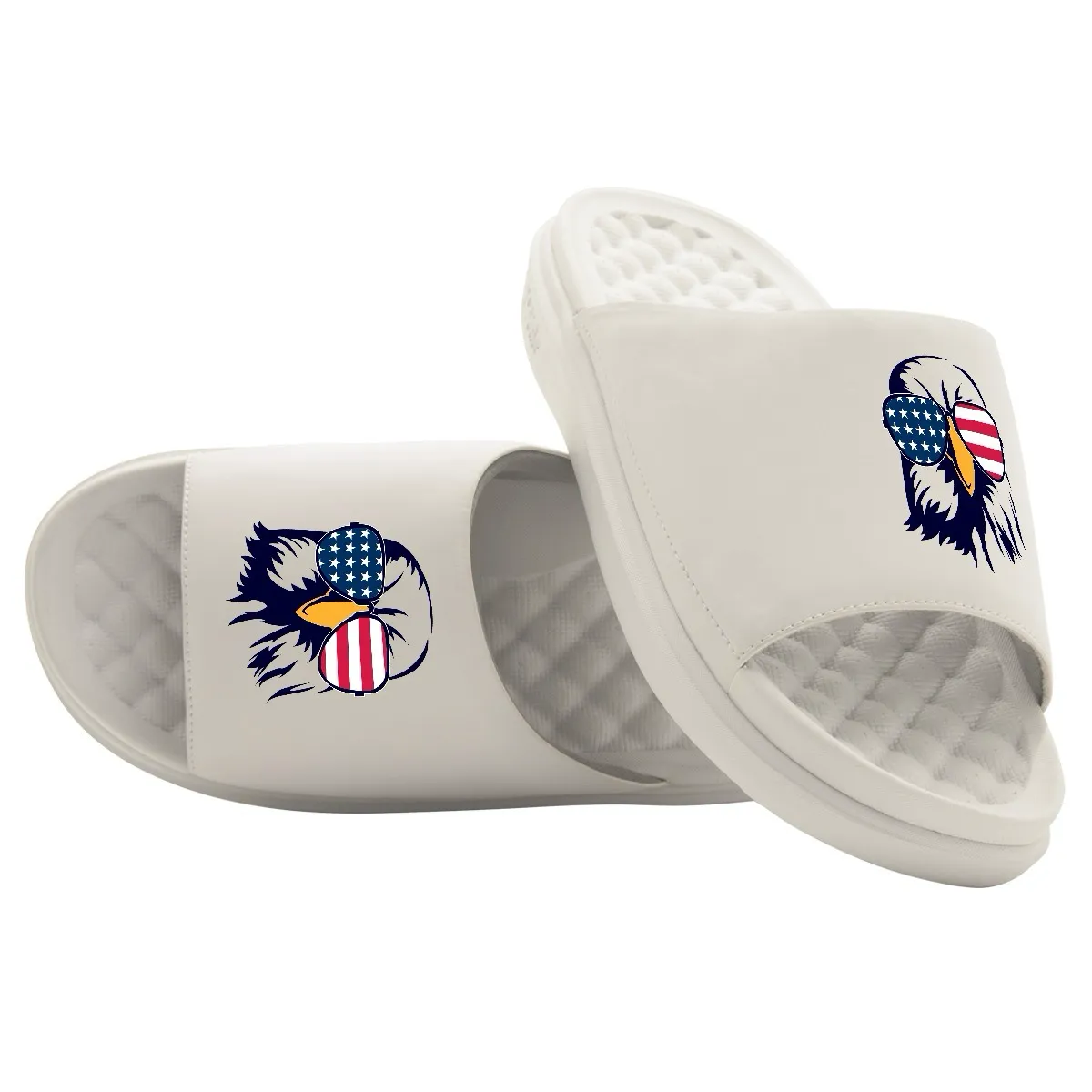 Bald Eagle Sunglasses Motive Slide Sandals sold by Zulily product image thumbnail 4