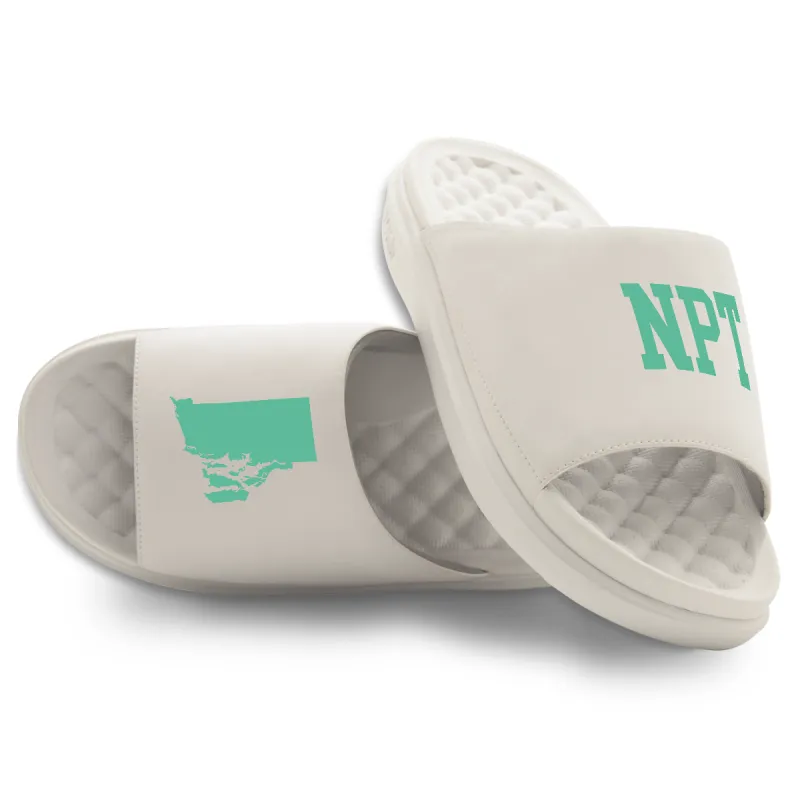 Newport Rhode Island Outline Motive Slide Sandals made by Zulily