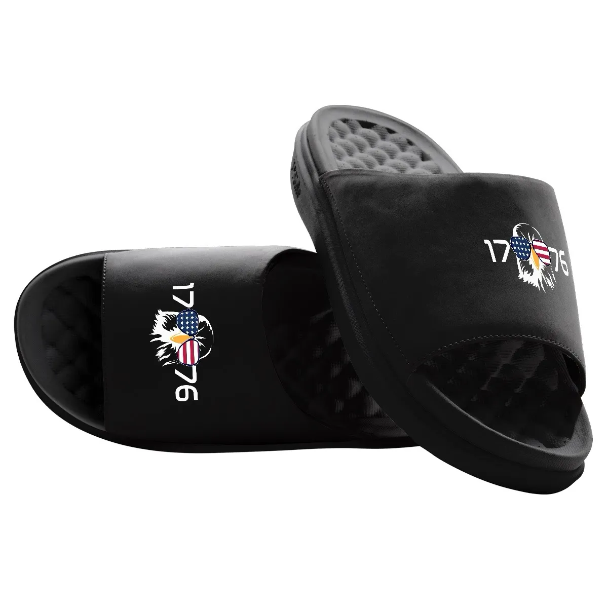 1776 Bald Eagle Motive Slide Sandals sold by Zulily