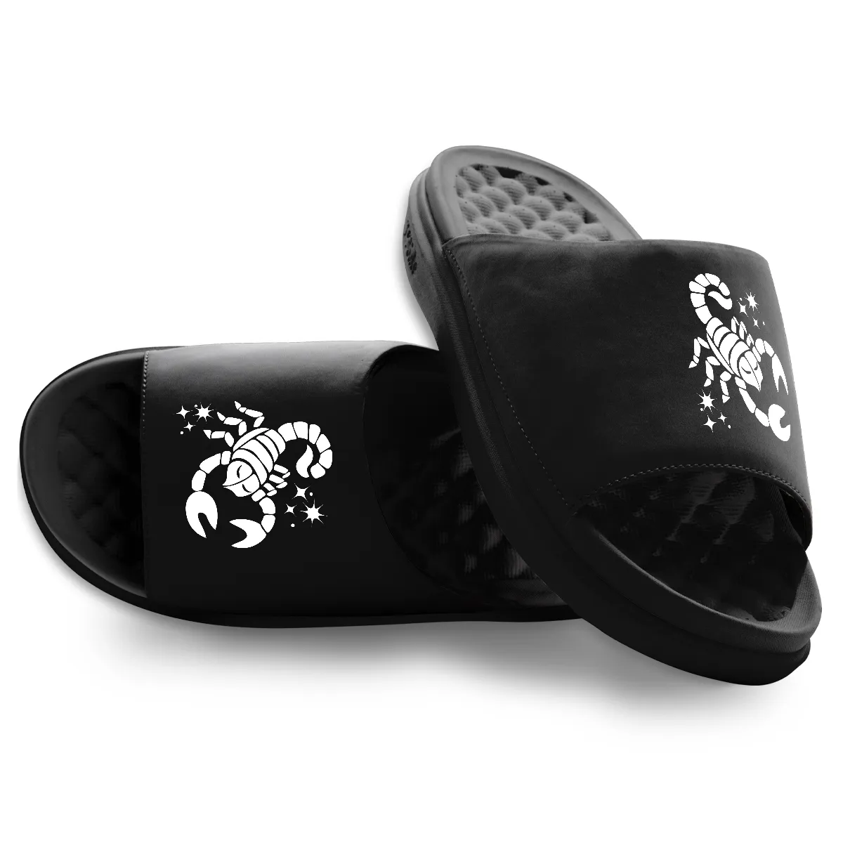 Scorpio Zodiac Symbols Motive Slide Sandals sold by Zulily