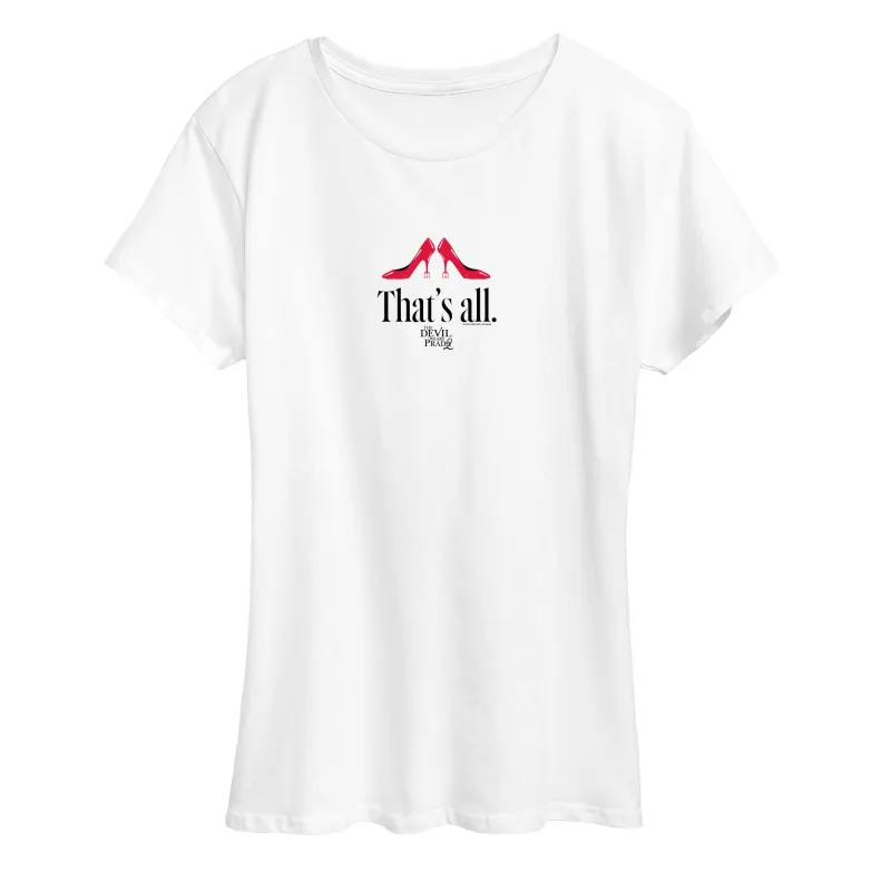 The Devil Wears Prada 2 - Red Shoes That's All - Women's Short Sleeve Graphic T-Shirt made by Zulily
