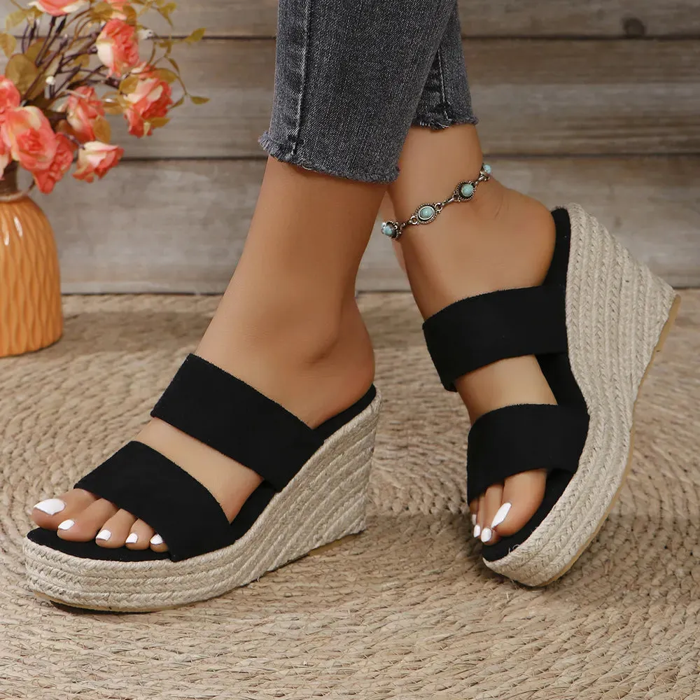 Open Toe Platform Wedge Sandals sold by Zulily product image thumbnail 3