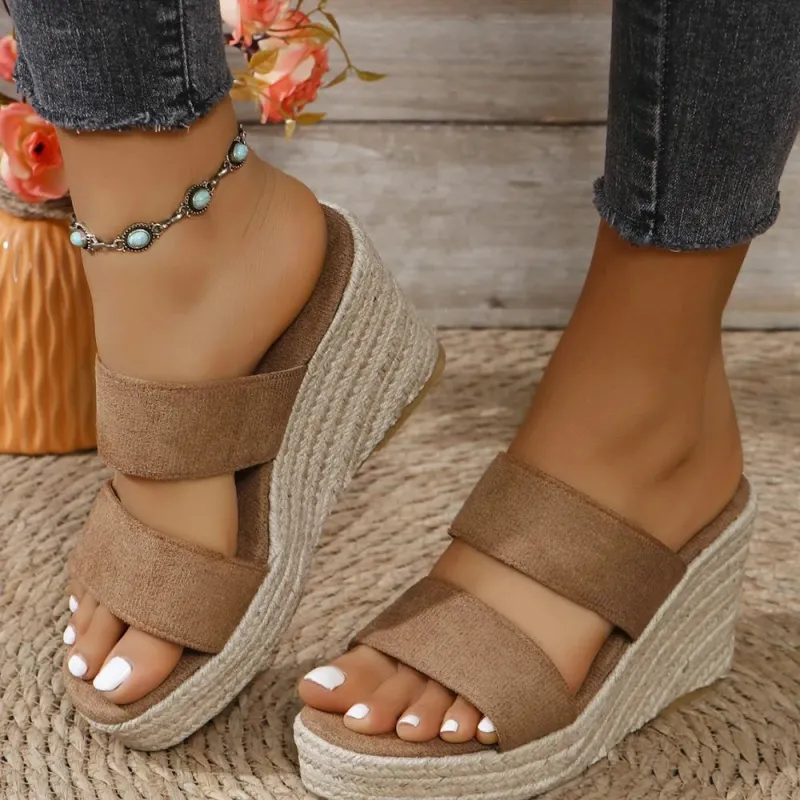 Open Toe Platform Wedge Sandals made by Zulily