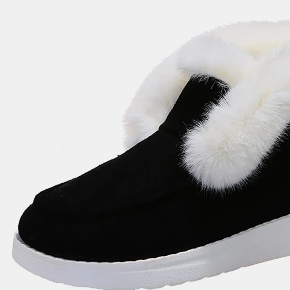 Furry Suede Snow Boots sold by Zulily product image thumbnail 4