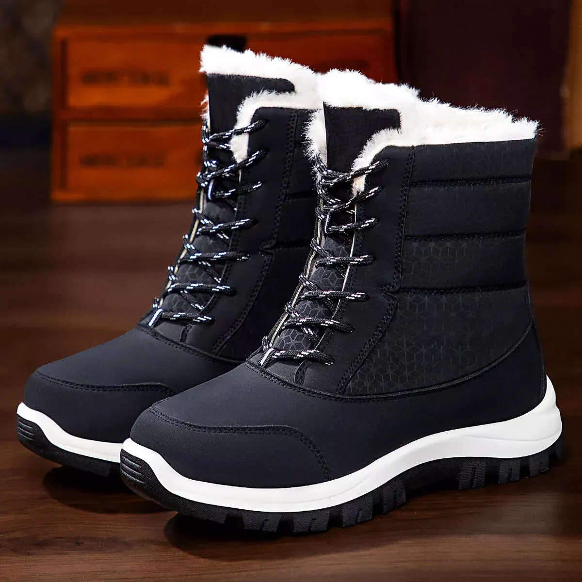 Winter Waterproof Snow Boots with Warm Fur Lining sold by Zulily product image thumbnail 3