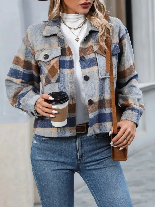 Plaid Button-Up Jacket made by Zulily