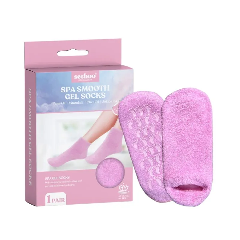 Seeboo 1-Pair: Smooth Gel-Lined Moisturizing Spa Socks for Dry and Cracked Feet made by Zulily