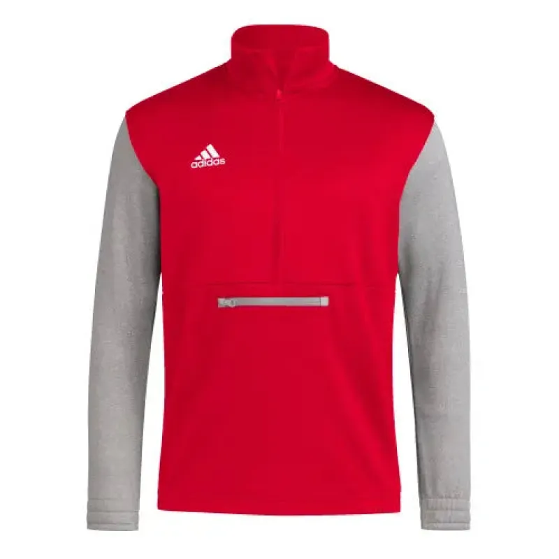 [hi3070] Mens adidas Team Issue Quarter-zip made by Adidas