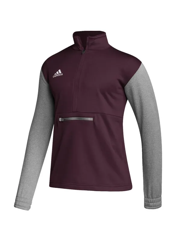 [hi3072] Mens adidas Team Issue Quarter-zip made by Adidas