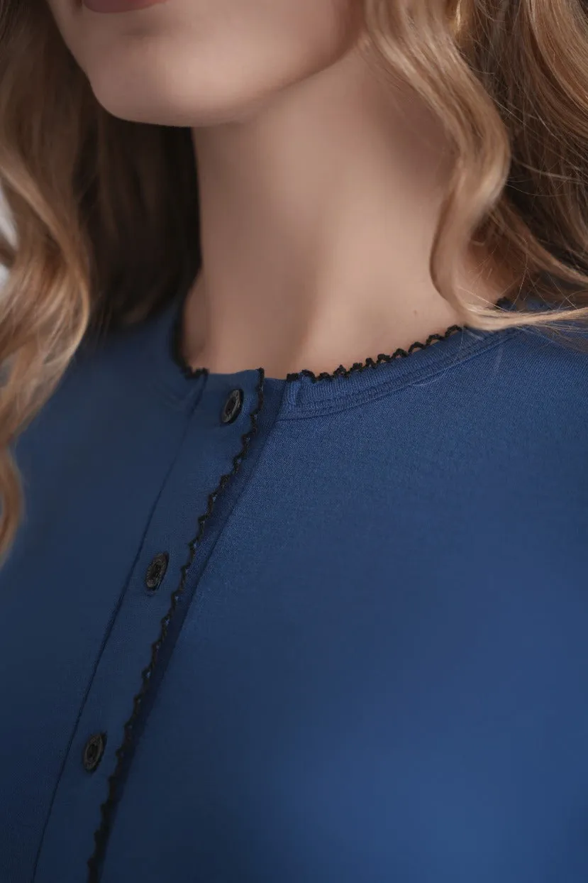 Scalloped Trim Nightgown sold by Zulily product image thumbnail 3