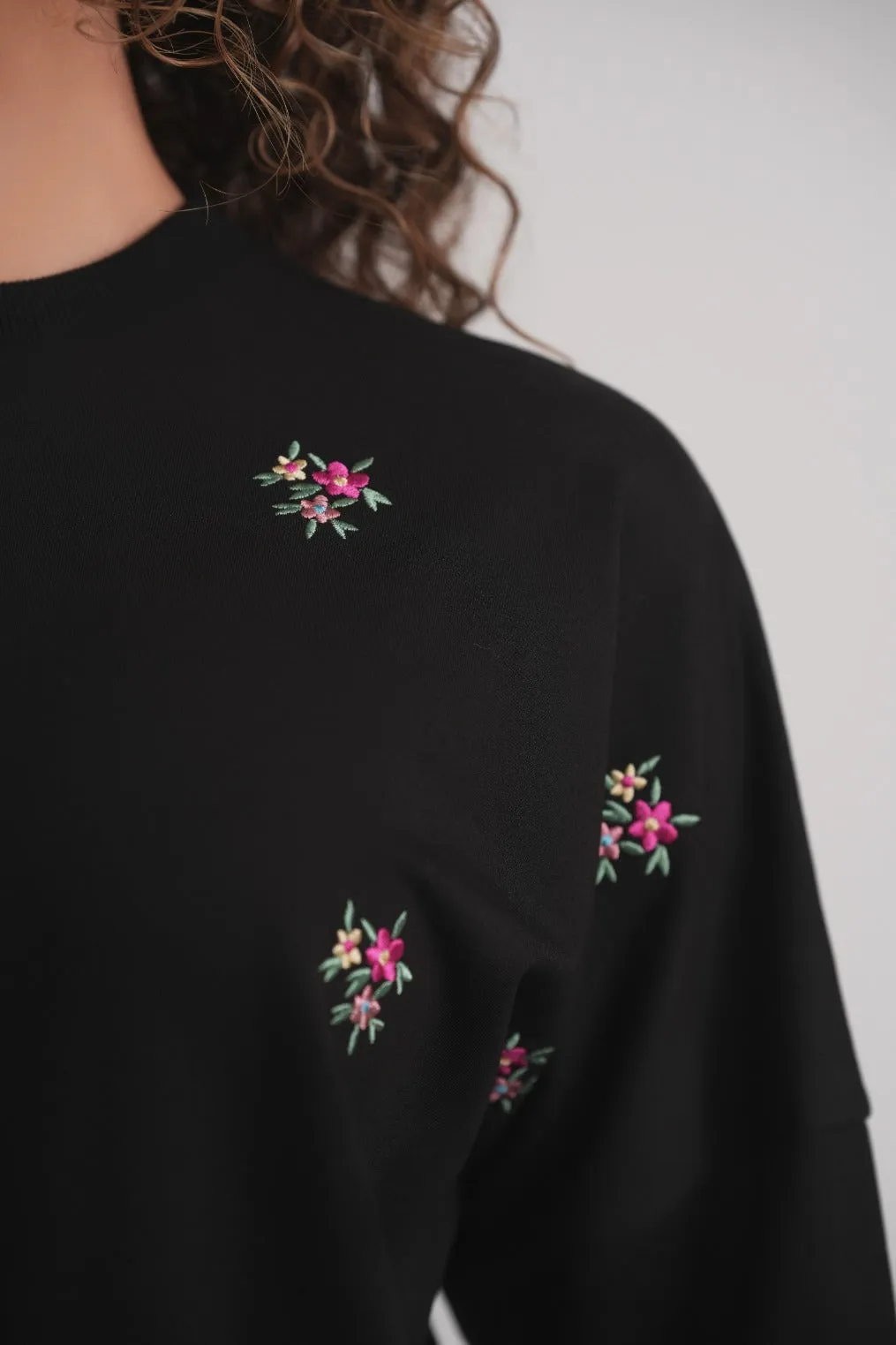 Floral Embroidered Sweatshirt sold by Zulily product image thumbnail 3