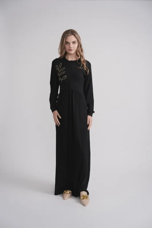 Gold Leaf Embroidered Nightgown made by Zulily