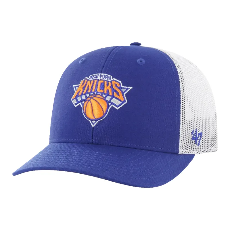 47 Brand New York Knicks Trucker Snapback Hat Royal made by 47