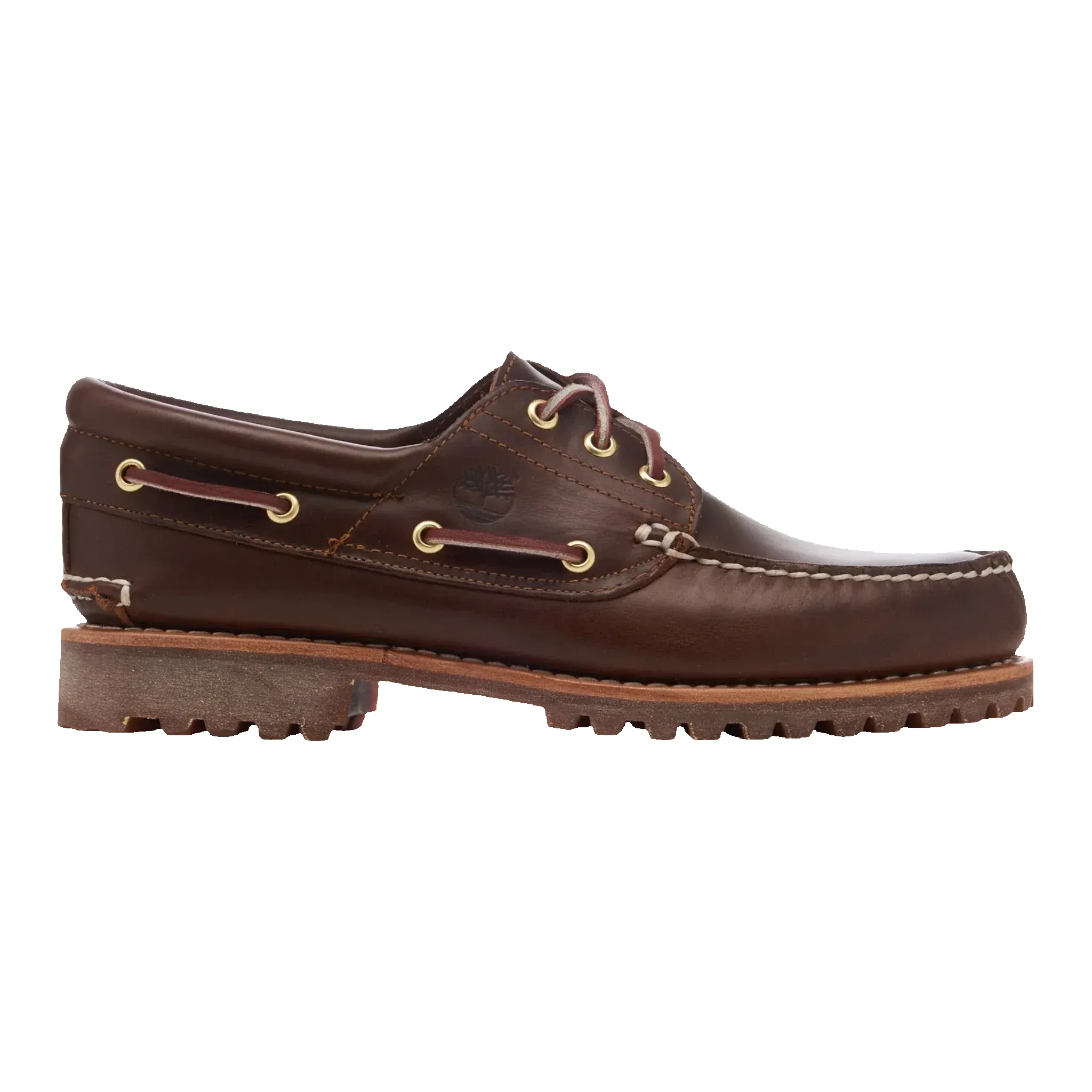 Timberland Authentic 3-eye Lug Handsewn Boat Shoe Mens Brown sold by Zulily