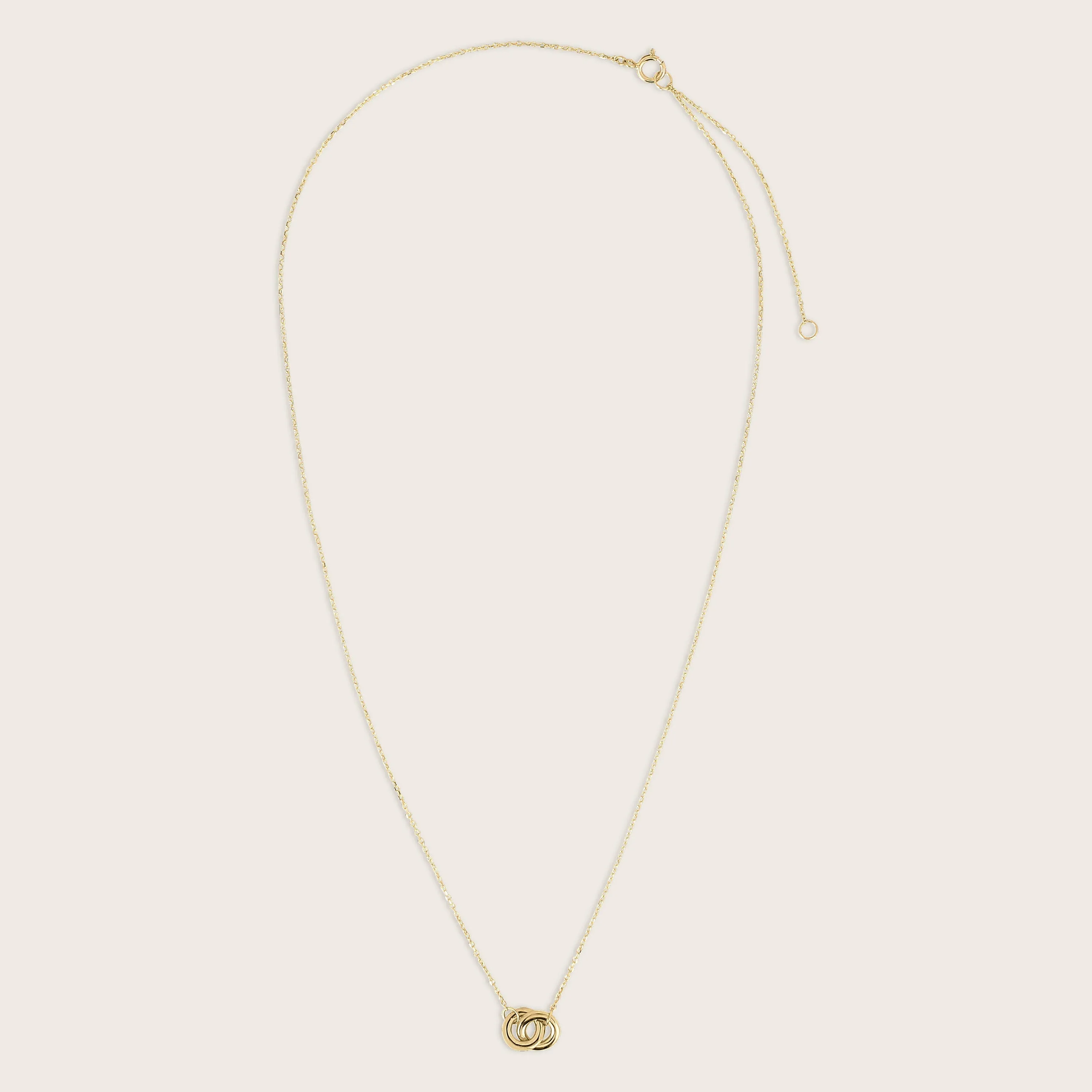 14k Yellow Gold Linked Circle Pendant Necklace sold by Zulily product image thumbnail 3