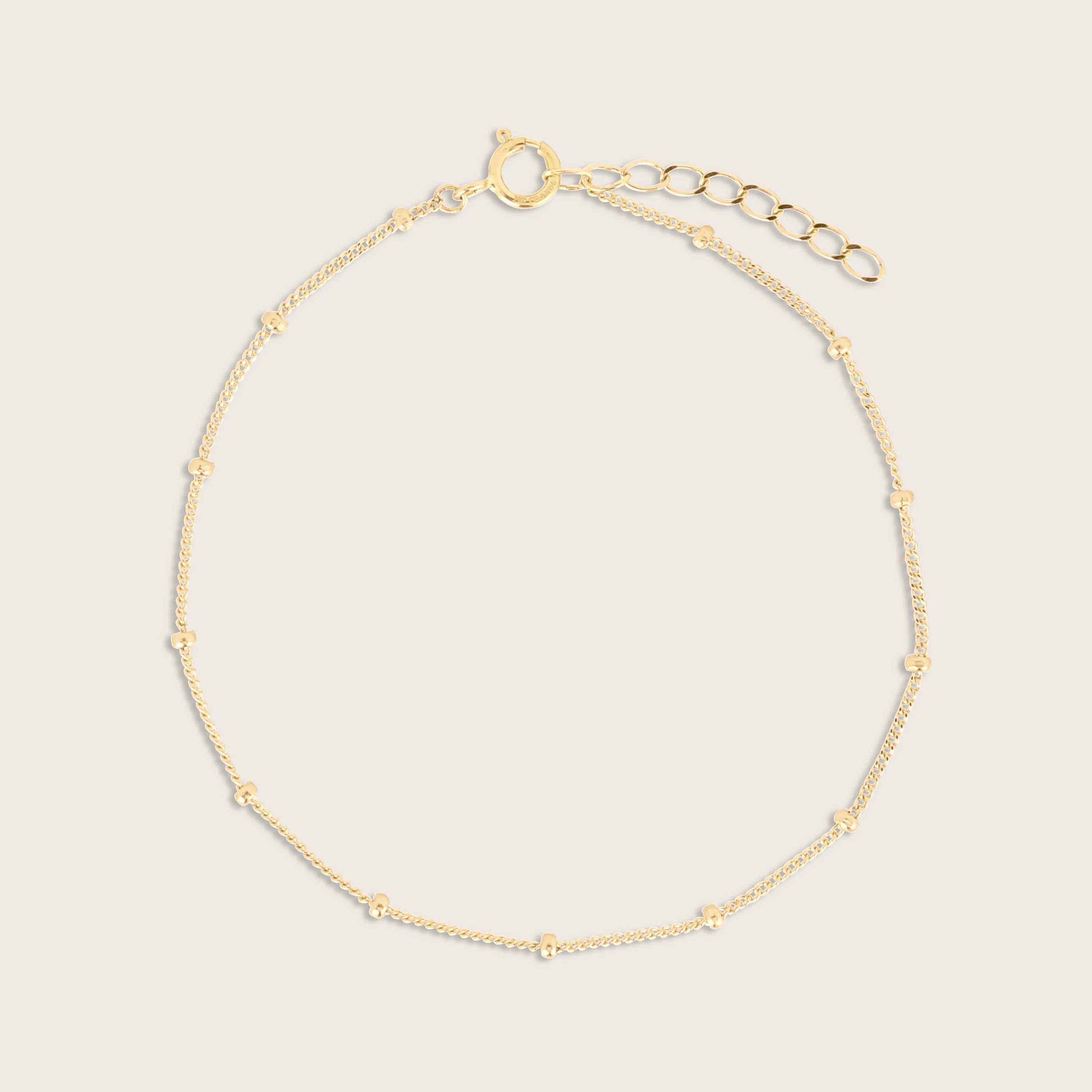 14k Yellow Gold Beaded Chain Bracelet sold by Zulily product image thumbnail 4