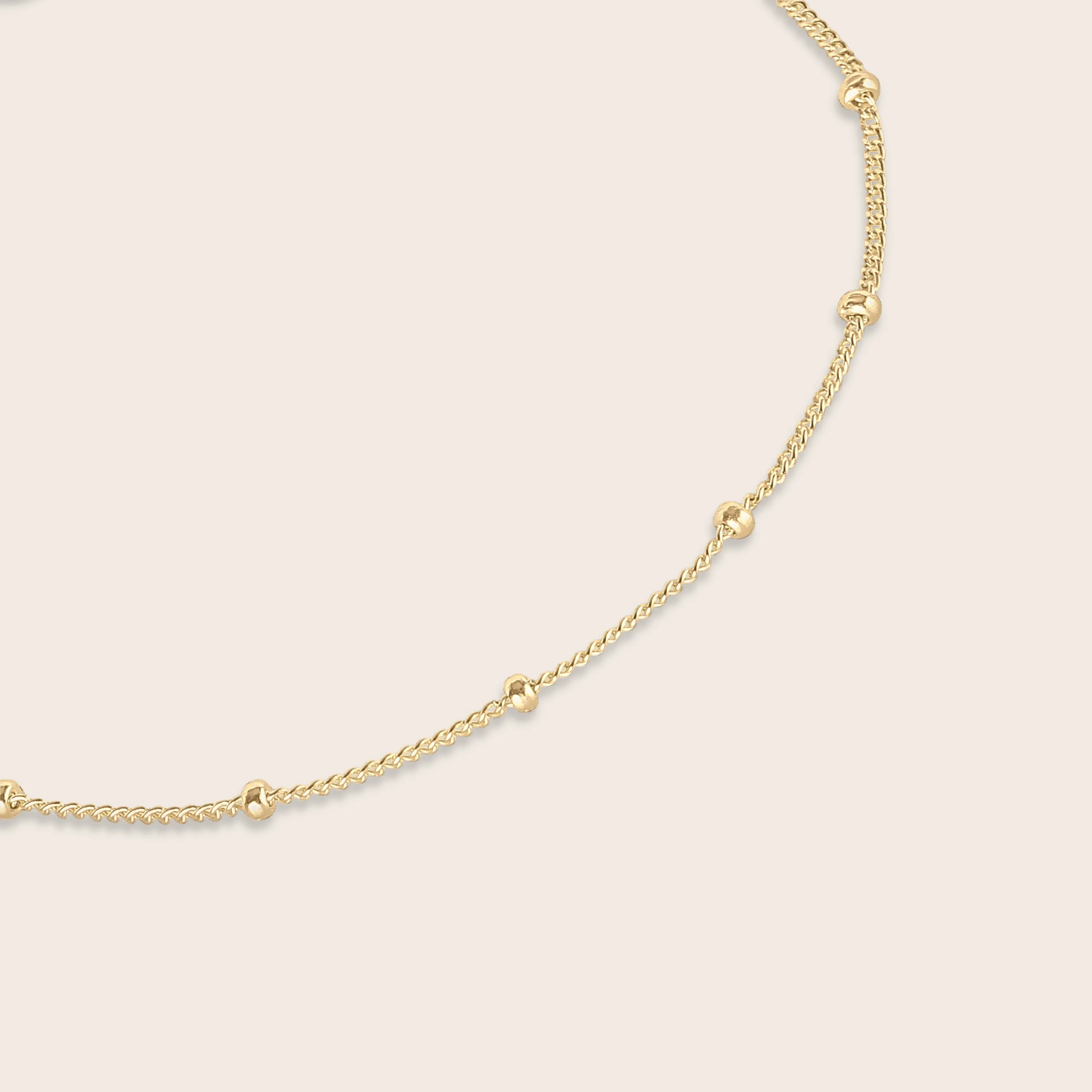 14k Yellow Gold Beaded Chain Bracelet sold by Zulily product image thumbnail 3
