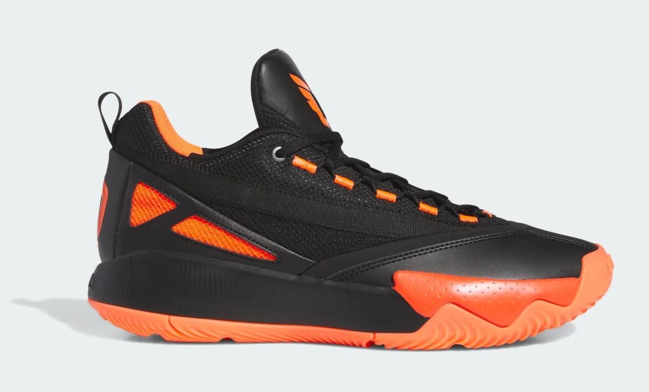 [ie7791] Mens adidas Dame Certified 2 Low 'core Black Solar Red Silver Metallic' made by Adidas