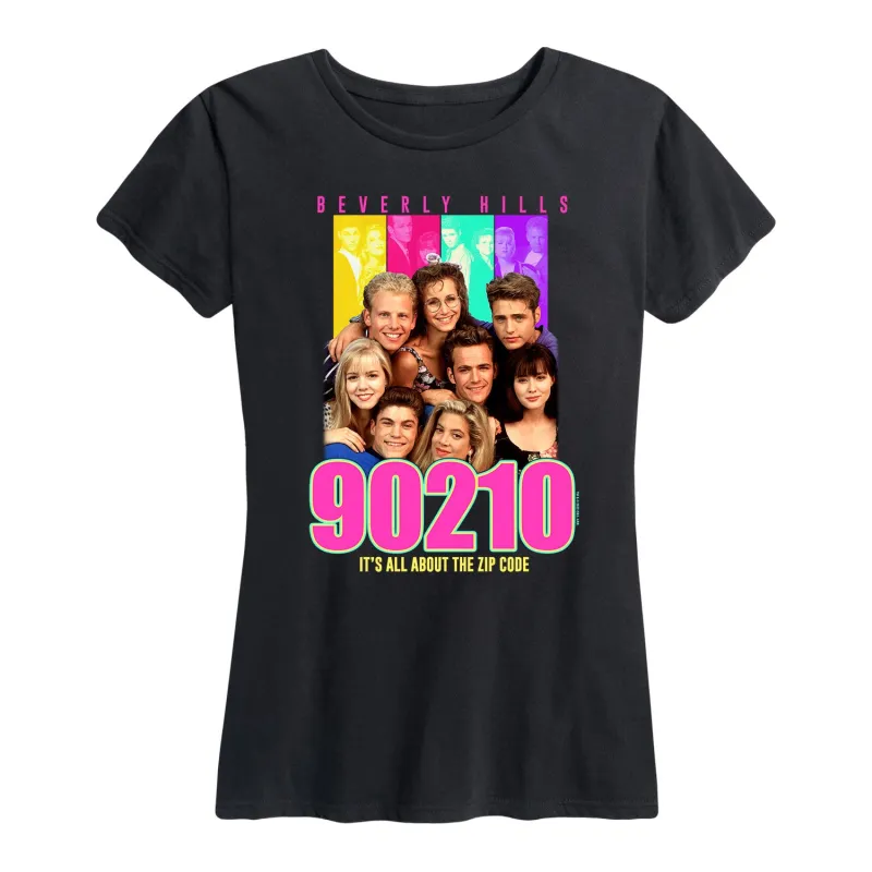 Beverly Hills 90210 - Group Logo - Women's Short Sleeve Graphic T-Shirt made by Zulily