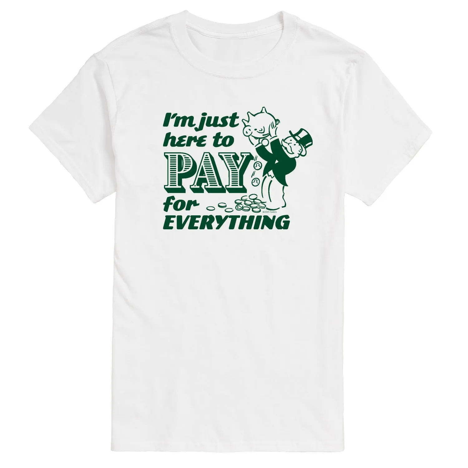 Monopoly - I'm Just Here To Pay - Men's Short Sleeve Graphic T-Shirt sold by Zulily