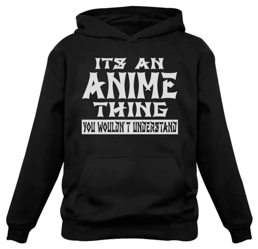 Tstars Funny Anime Hoodies for Men Novelty Gifts Japanese Manga Sweatshirt Pullover Hoodie Black Medium made by Zulily