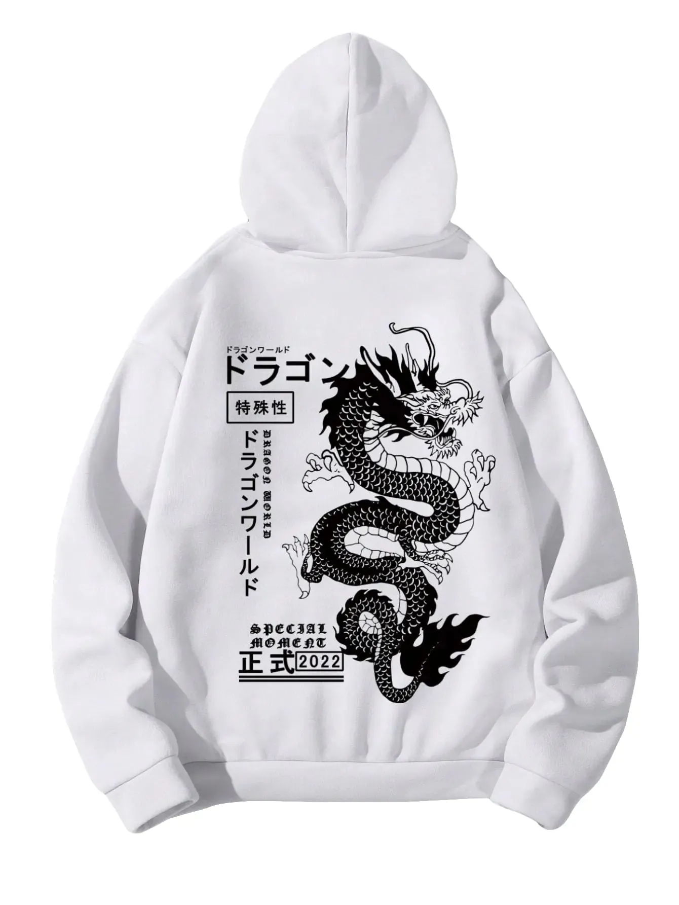 Mens Hoodies Graphic Print Long Sleeve Drawstring Pullover Hoodies Sweatshirt with Pocket Trendy White Medium sold by Zulily