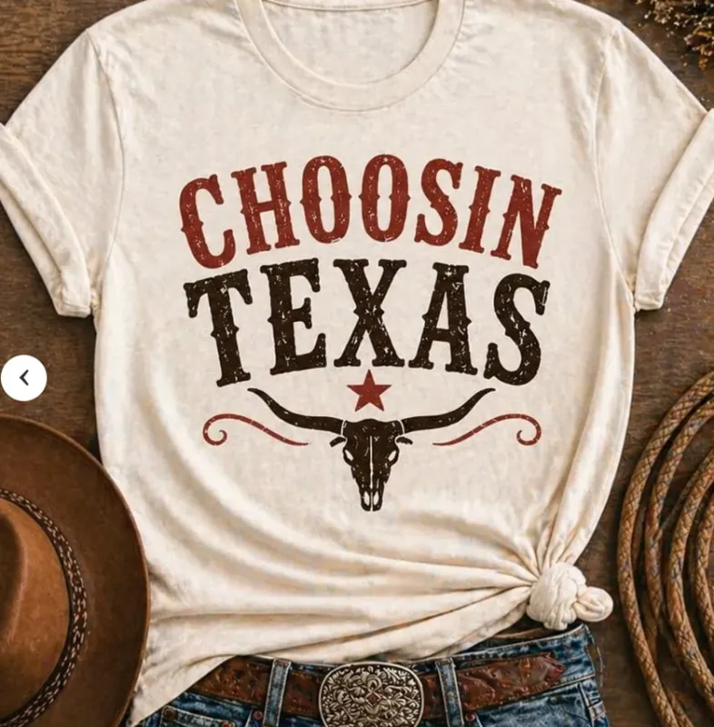 Choosin Texas Graphic Tee made by Zulily
