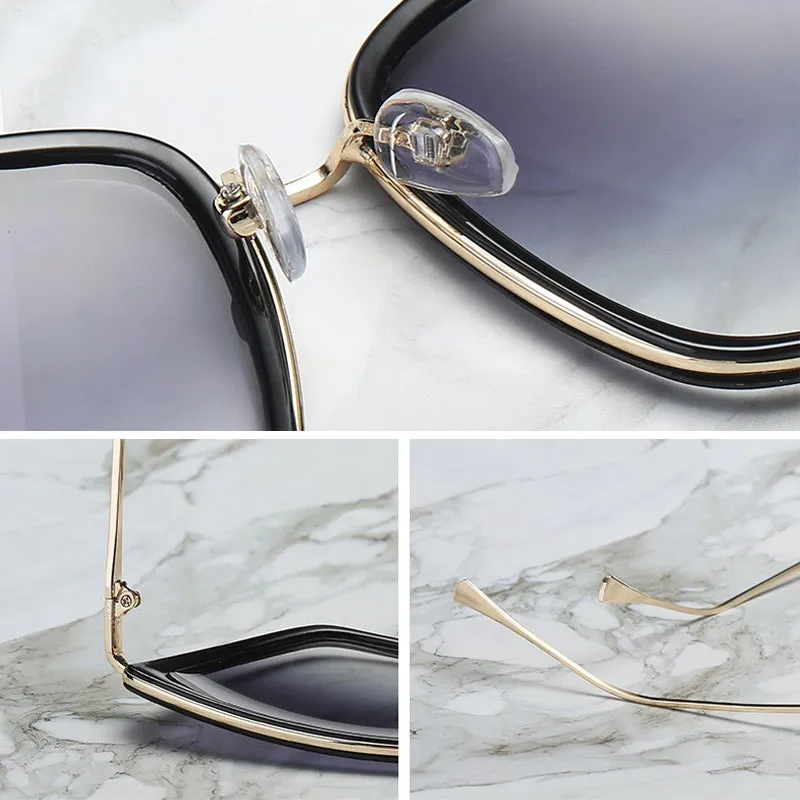 Big Cat Eye Sunglasses Women Black Mirror Sun Glasses sold by Zulily product image thumbnail 4