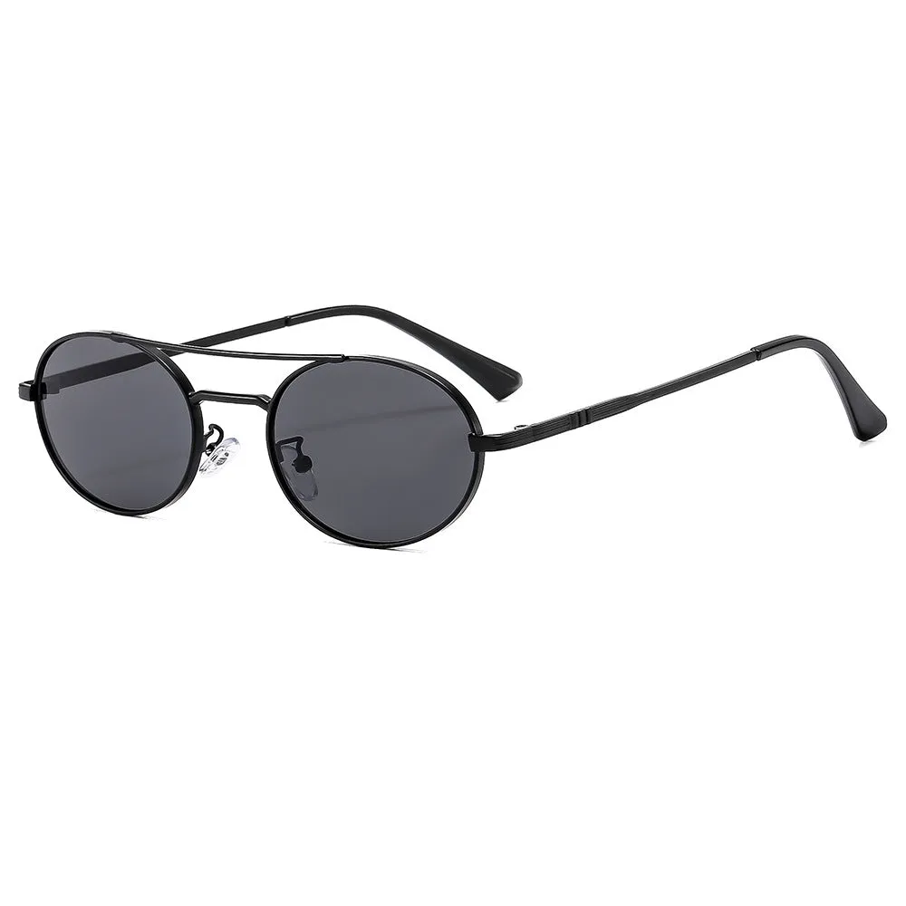 Retro Oval Dual-Beam Metal Sunglasses | UV Protection sold by Zulily product image thumbnail 5