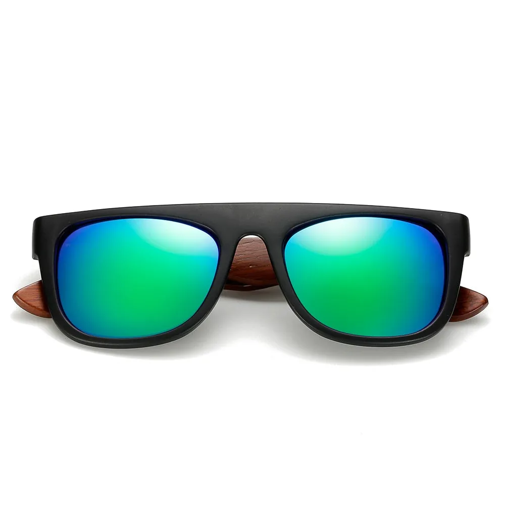 Bamboo Wooden Arms Sunglasses Men Women Black Sunglasses sold by Zulily product image thumbnail 3