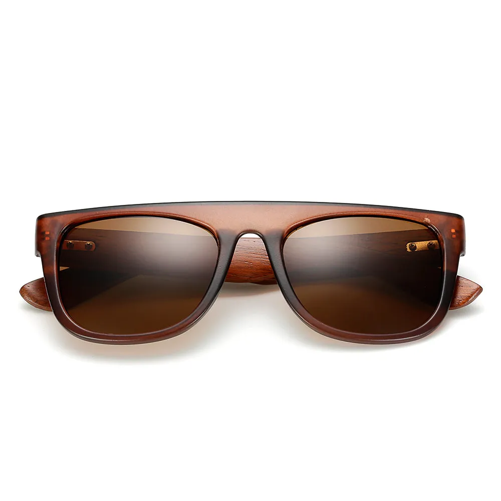 Bamboo Wooden Arms Sunglasses Men Women Black Sunglasses sold by Zulily product image thumbnail 4