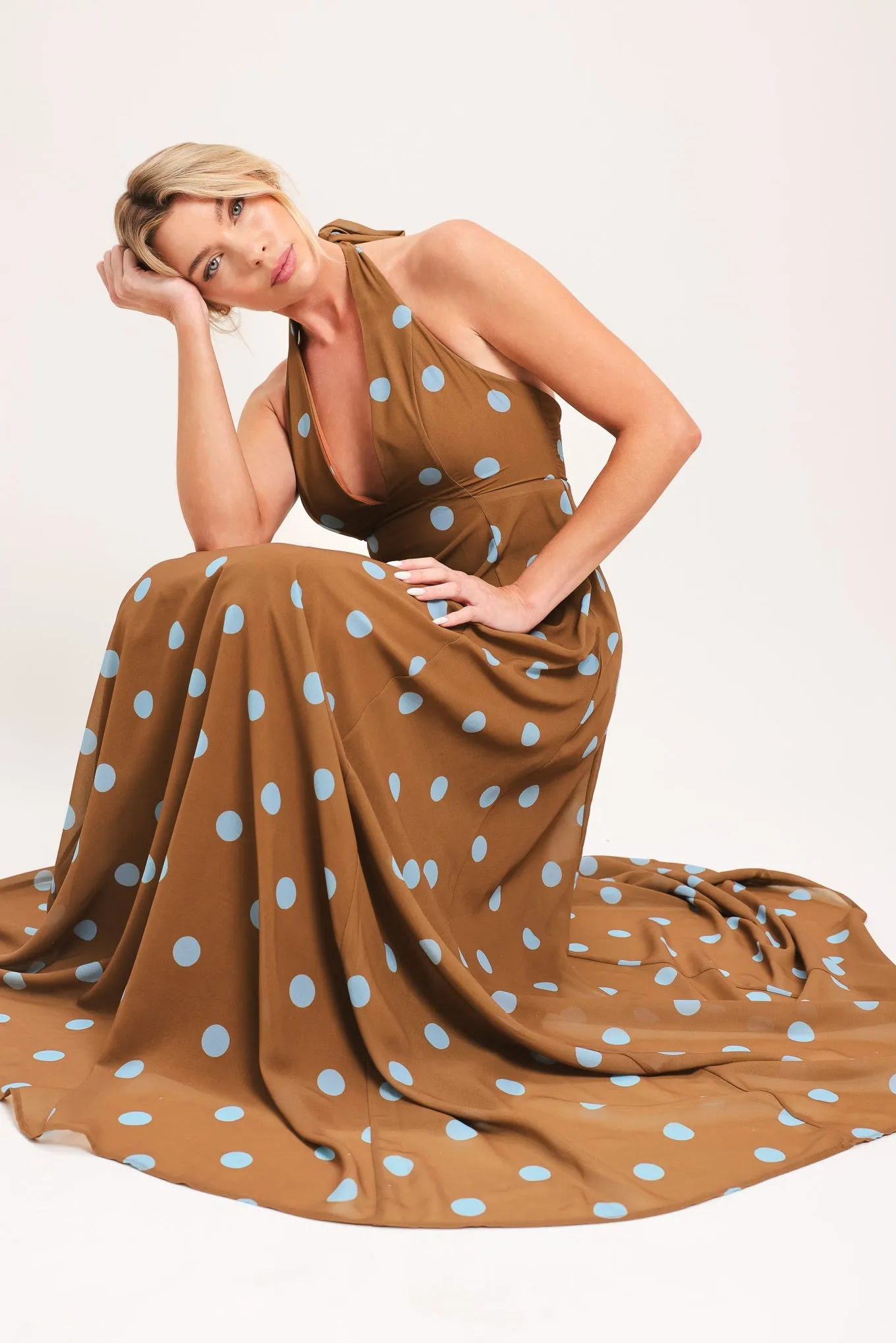 Dotty Love Woven Midi Dress sold by Zulily