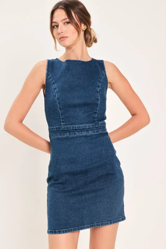 Classic Denim Mini Dress made by Flying Tomato