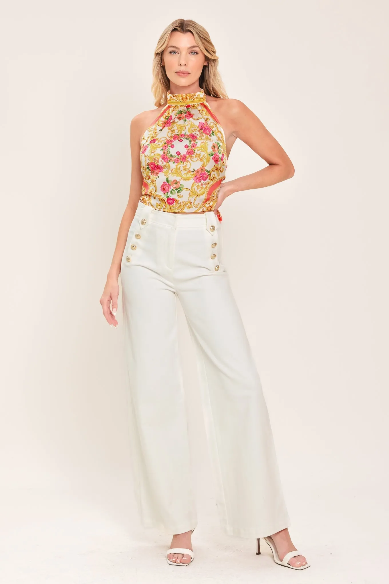 Luxe Love Story Woven Woven Crop Top sold by Zulily product image thumbnail 3