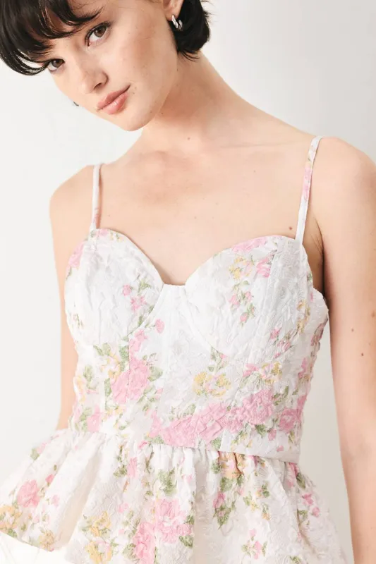 Garden Stay Woven Bustier Top made by Flying Tomato