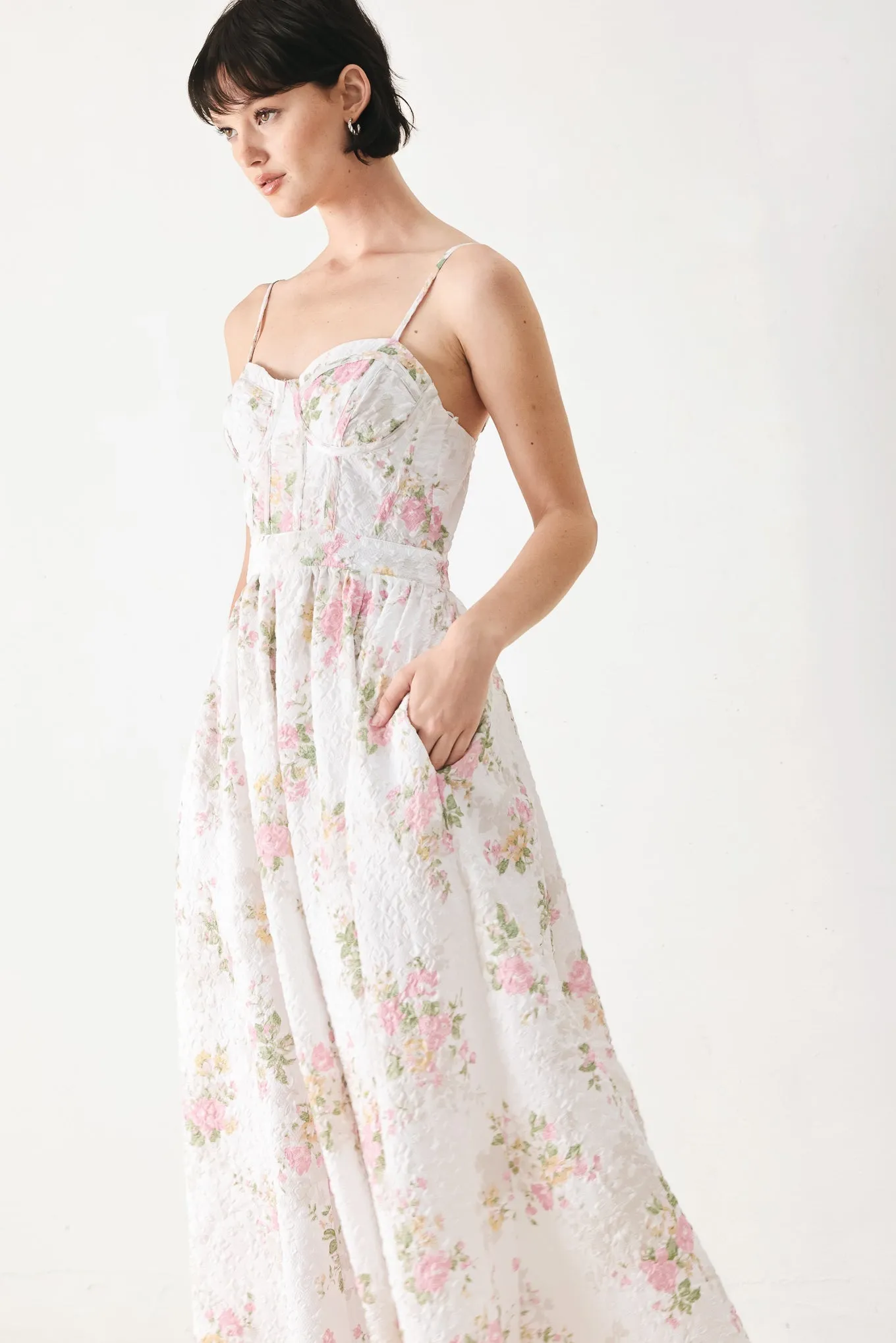Pastel Romance Woven Midi Dress sold by Zulily product image thumbnail 4