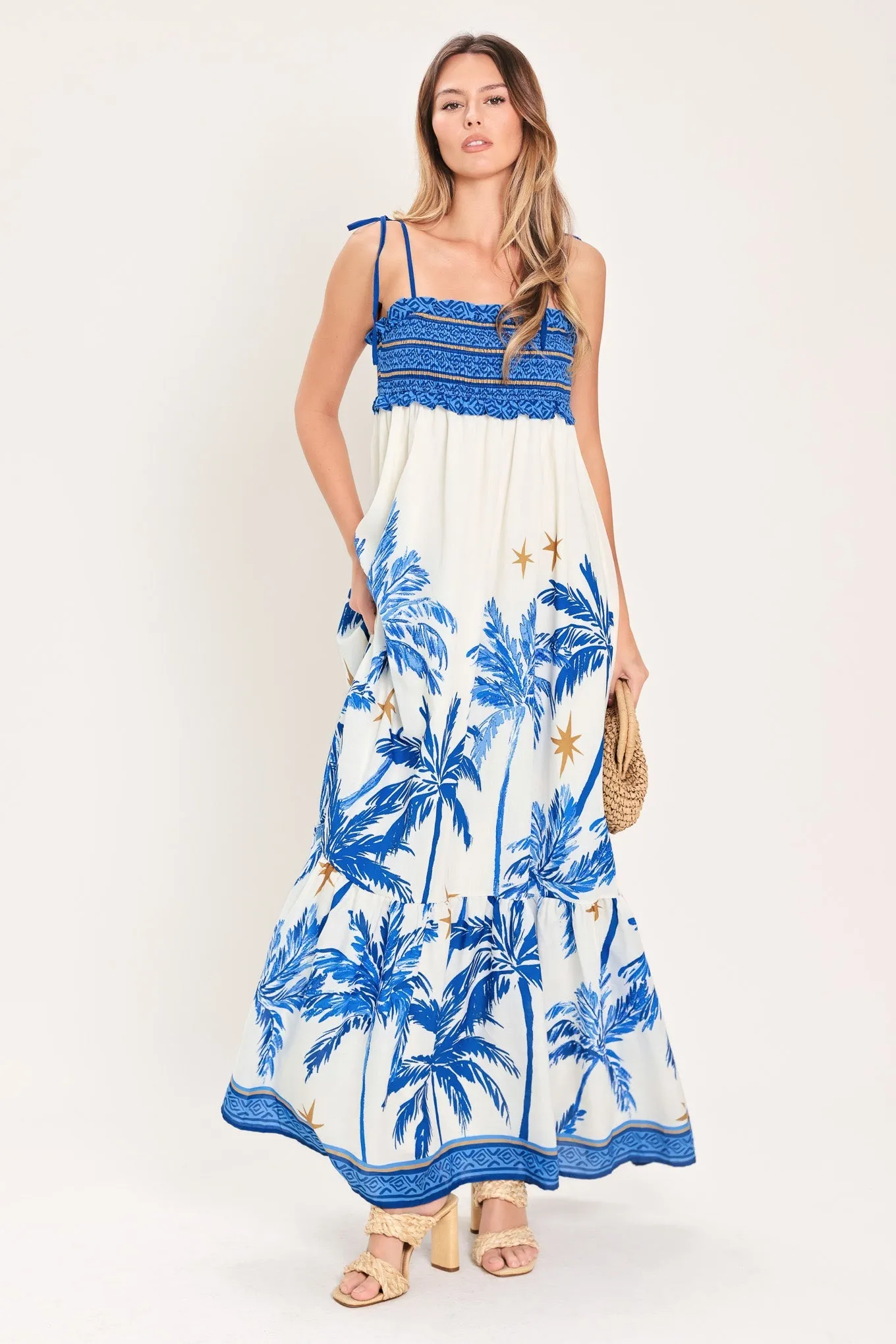 Palm Escape Woven Maxi Dress sold by Zulily product image thumbnail 2