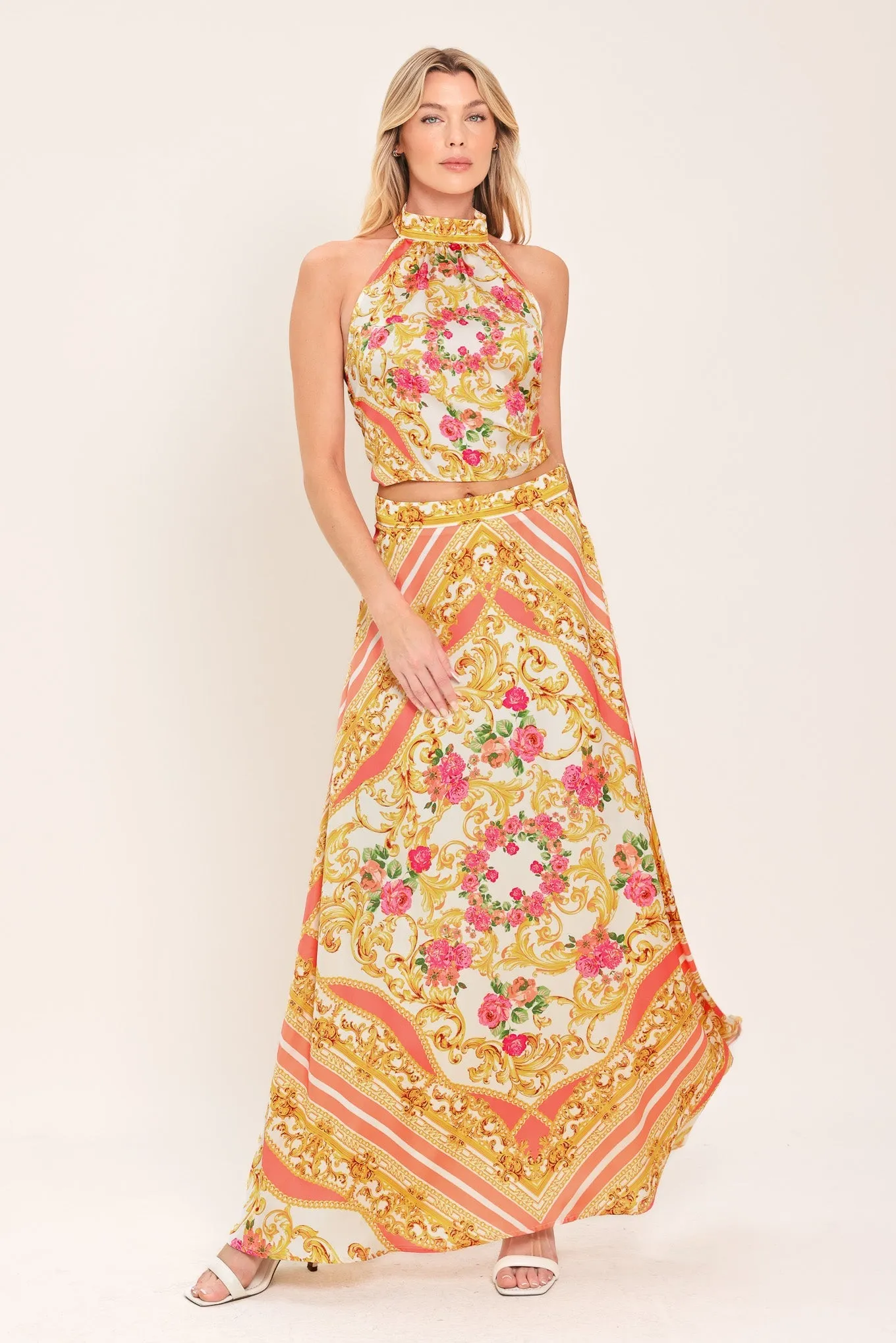 Luxe Love Story Woven Midi Circle Skirt sold by Zulily product image thumbnail 2
