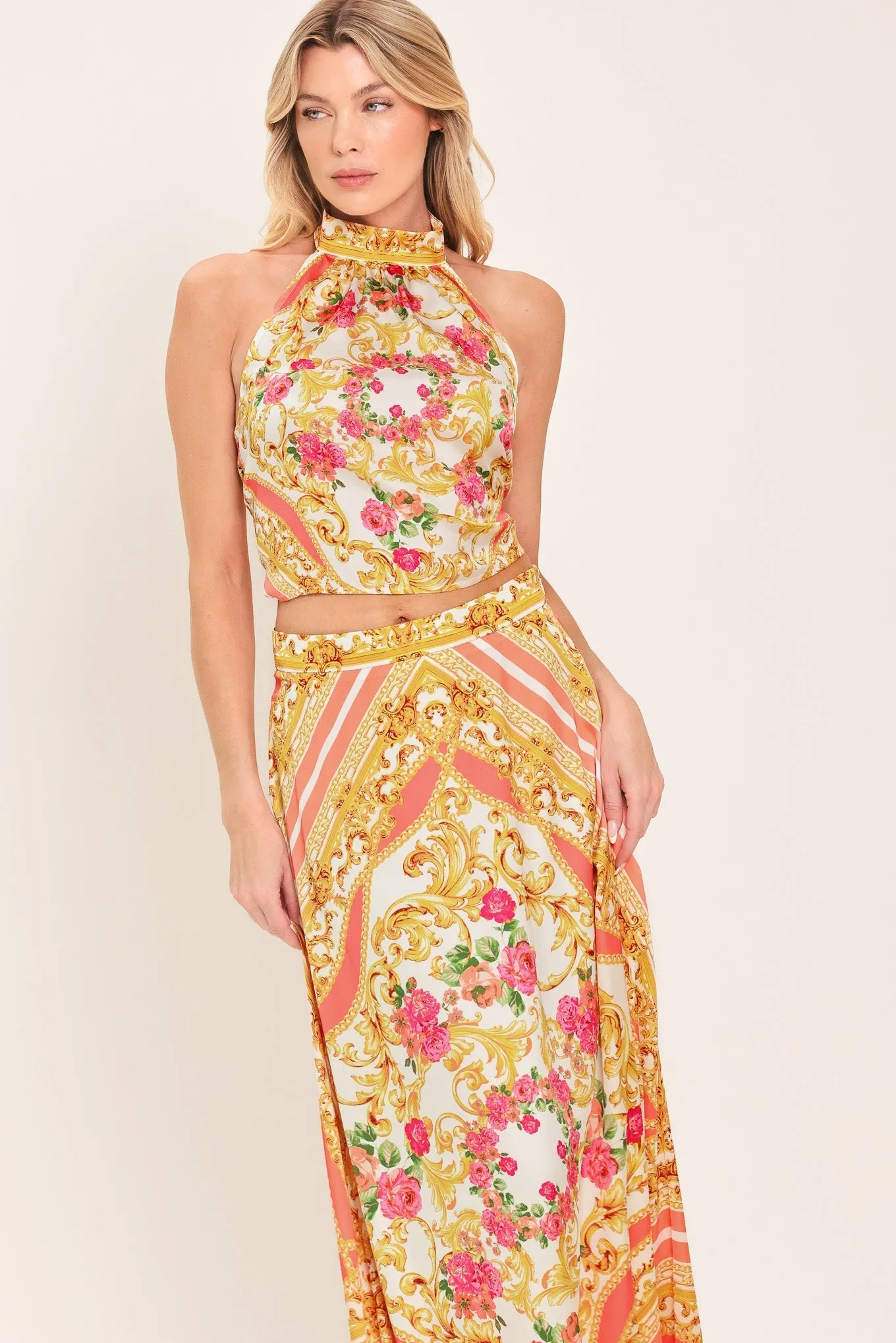 Luxe Love Story Woven Midi Circle Skirt sold by Zulily product image thumbnail 3