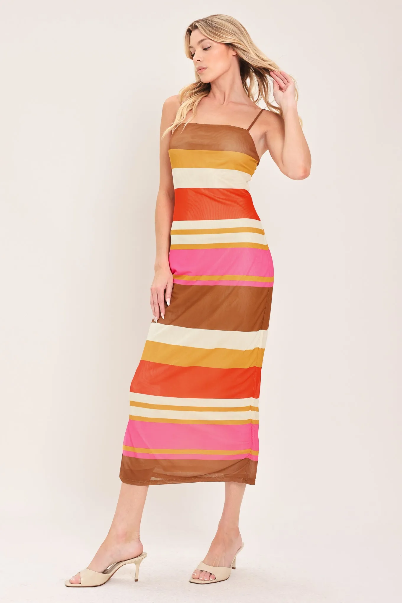 Heat Waves Power Mesh Midi Dress sold by Zulily product image thumbnail 5
