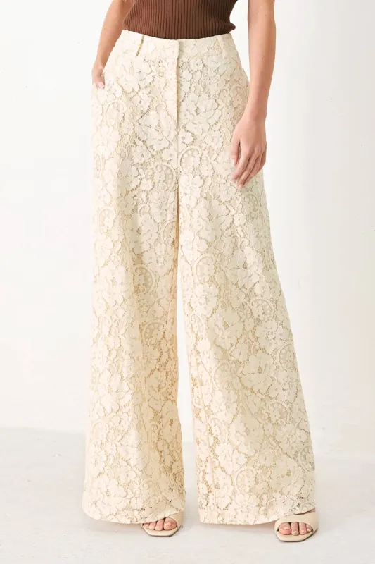 Delicate Beauty Woven Lace Pants made by Flying Tomato