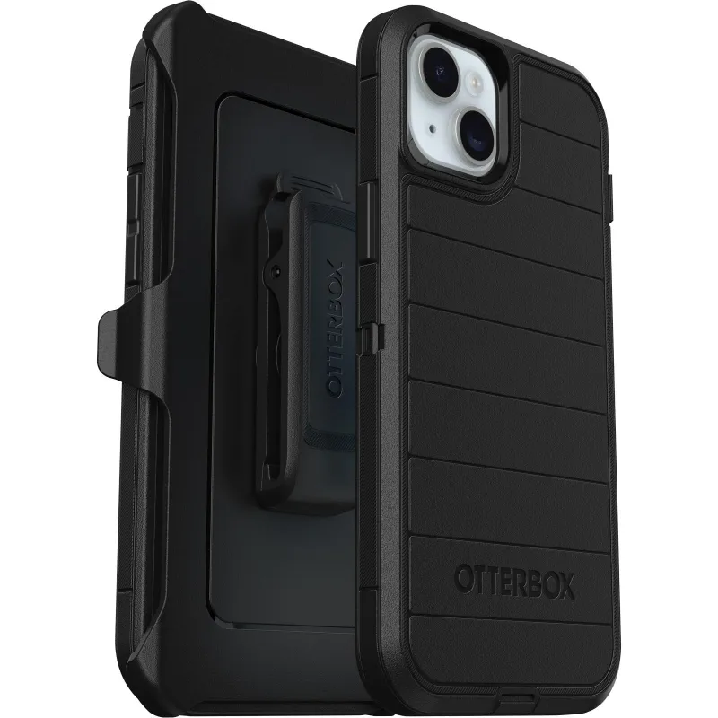 OtterBox iPhone 15 Plus and iPhone 14 Plus Defender Series Pro Case - Black screenless Rugged & Durable with Port Protection Includes Holster Clip Kickstand made by OtterBox