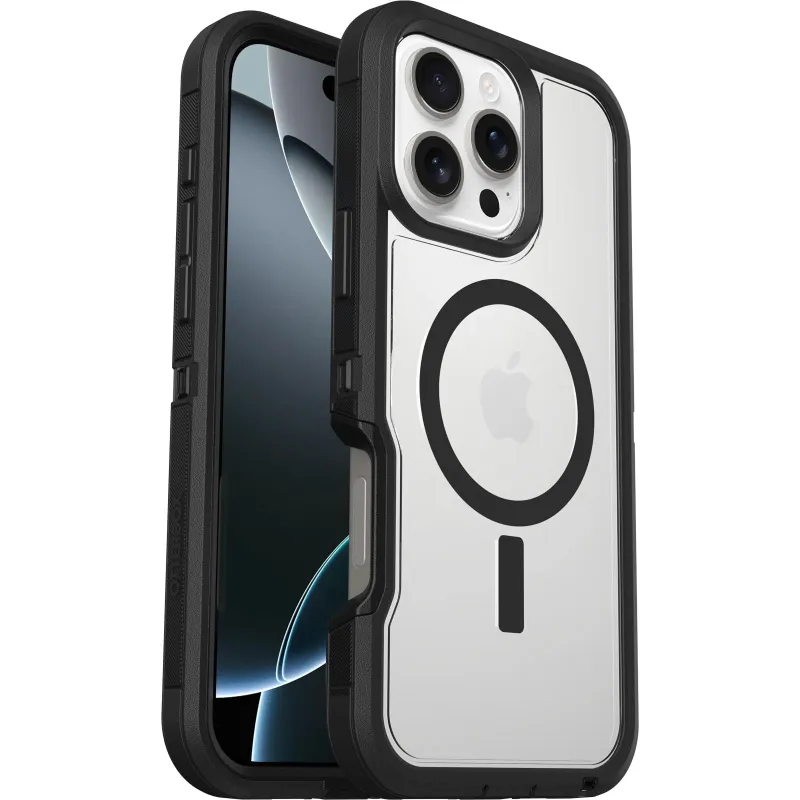 OtterBox iPhone 16 Pro Max Defender Series XT Clear Case - Dark Side (Single Unit Ships in polybag) made by OtterBox