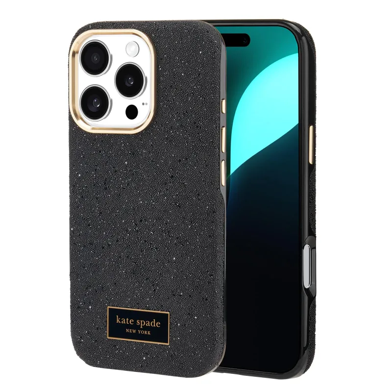 kate spade new york iPhone 16 Pro Case - Compatible with MagSafe - Designer Phone Case - Crystal Pave Nightfall made by Kate Spade