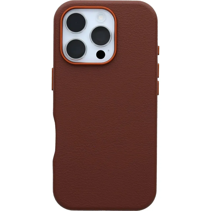 OtterBox iPhone 16 Pro Symmetry Series Cactus Leather for MagSafe - Rich Adobe Brown made by OtterBox
