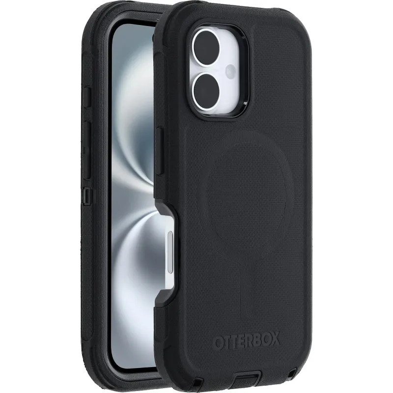 OtterBox iPhone 16 Defender Series Case - Black (Single Unit Ships in polybag) made by OtterBox