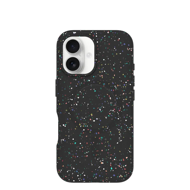 OtterBox Core Series for MagSafe for iPhone 16 - Carnival Night Black Sleek Rubber Design Smooth Finish Camera Bumpers and Protective Screen Lip made by OtterBox