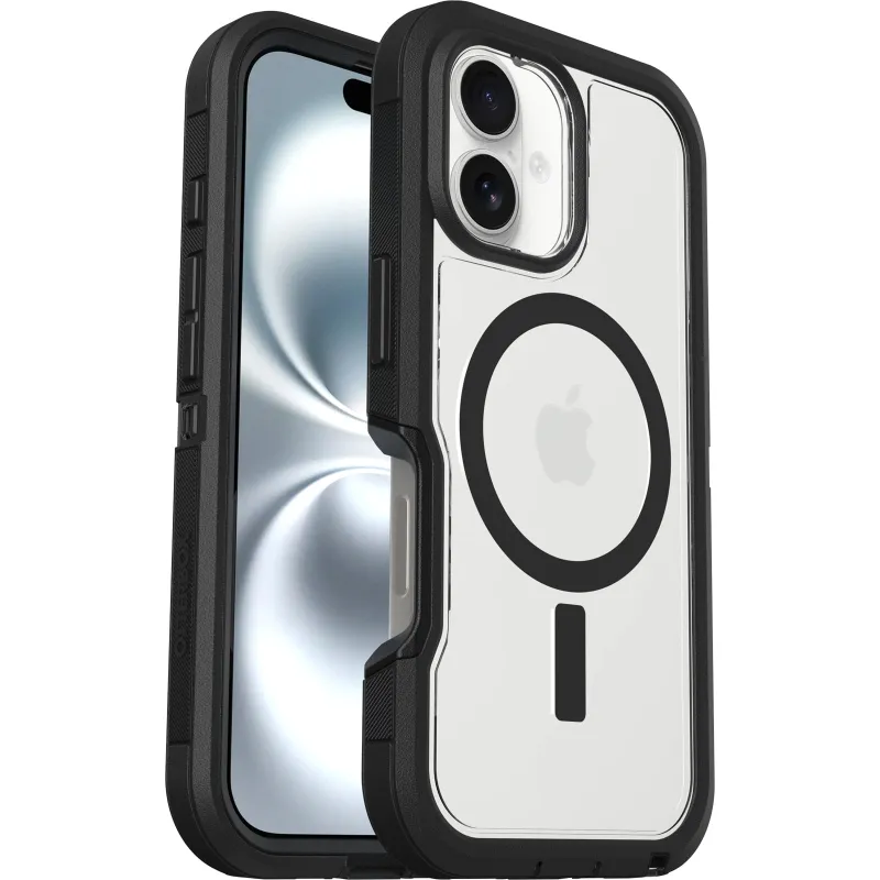 OtterBox iPhone 16 Defender Series XT Clear Case - Dark Side (Single unit ships in polybag) made by OtterBox