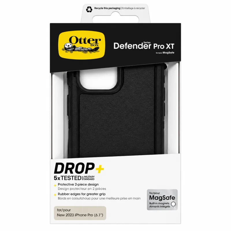 OtterBox iPhone 15 Pro Defender Series Pro XT Case - Black: Scratch & Bump Resistant made by OtterBox